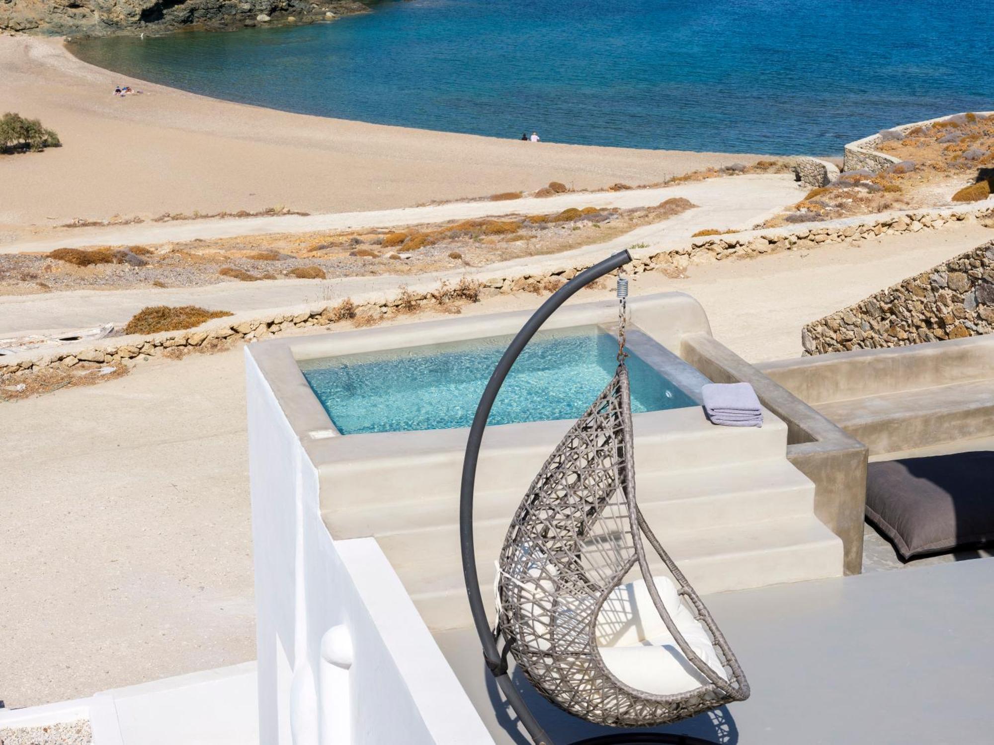 Sea Rock & Sky Private Mykonos Residence Merchia Beach 외부 사진