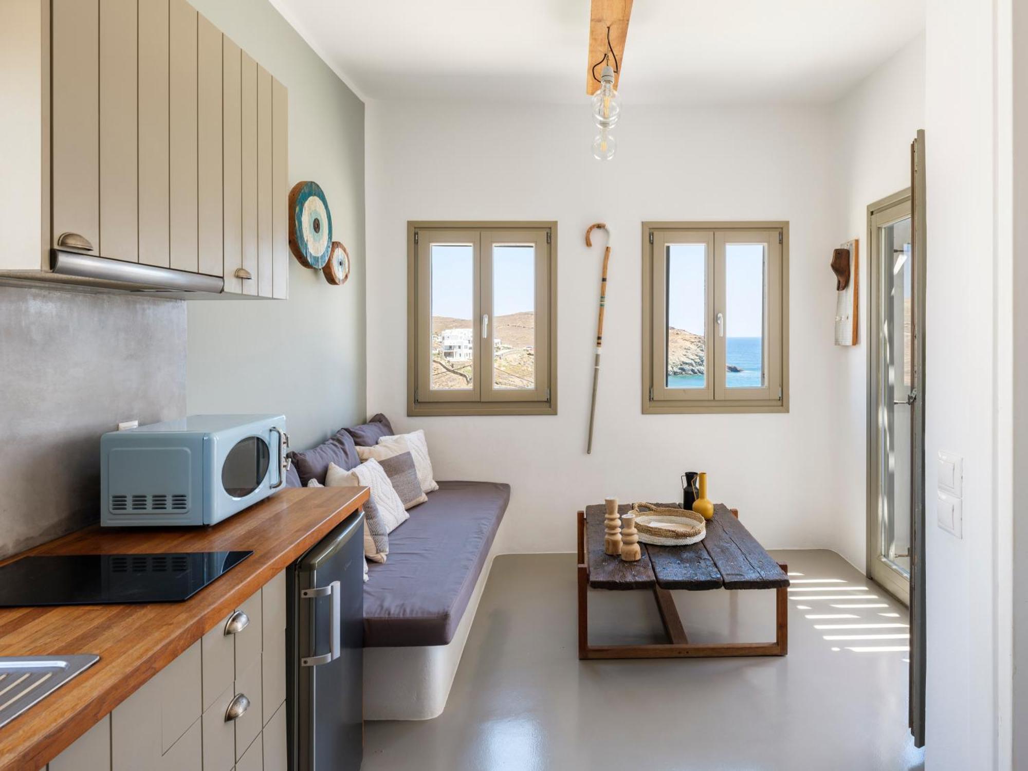 Sea Rock & Sky Private Mykonos Residence Merchia Beach 외부 사진