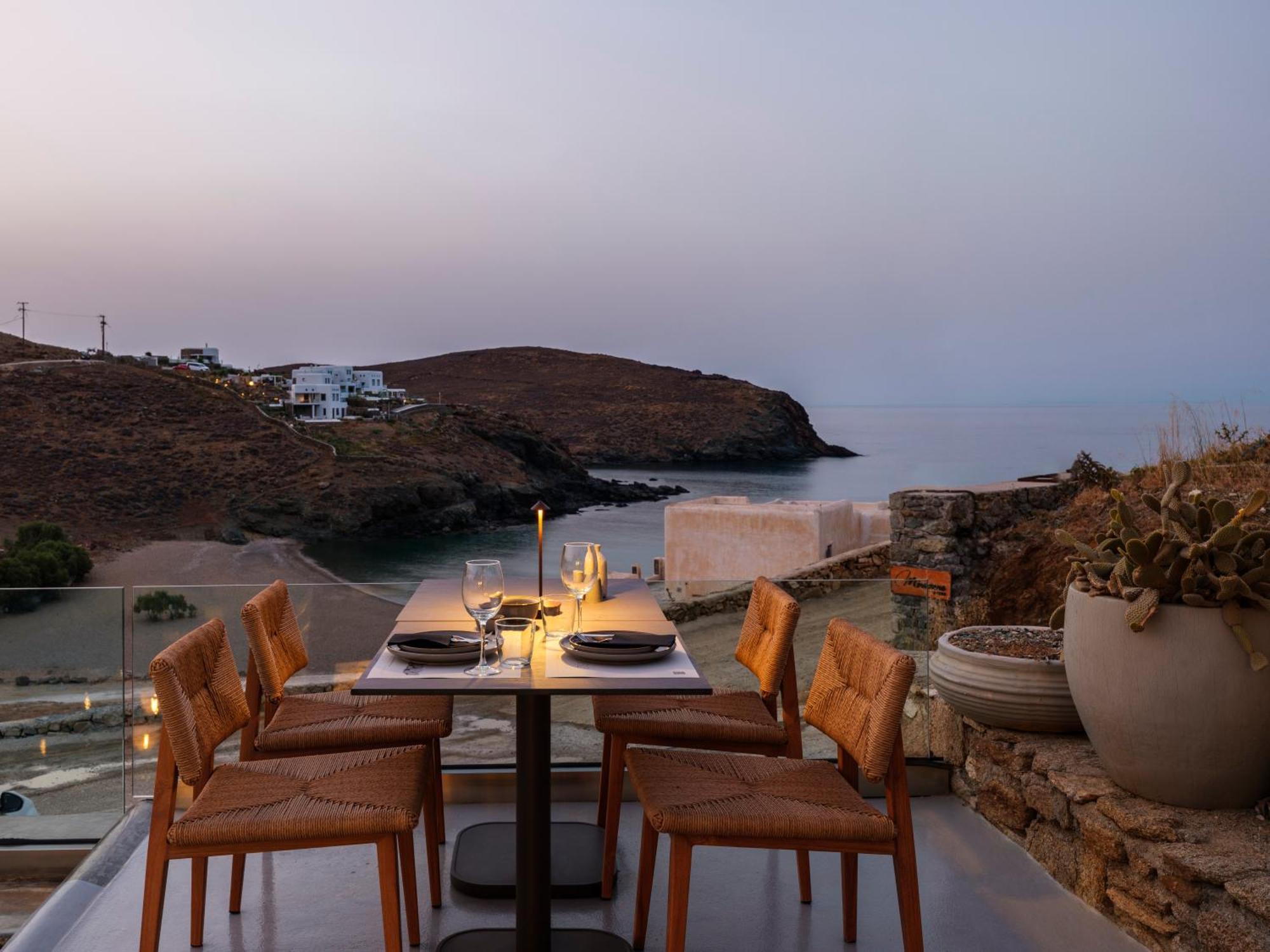 Sea Rock & Sky Private Mykonos Residence Merchia Beach 외부 사진