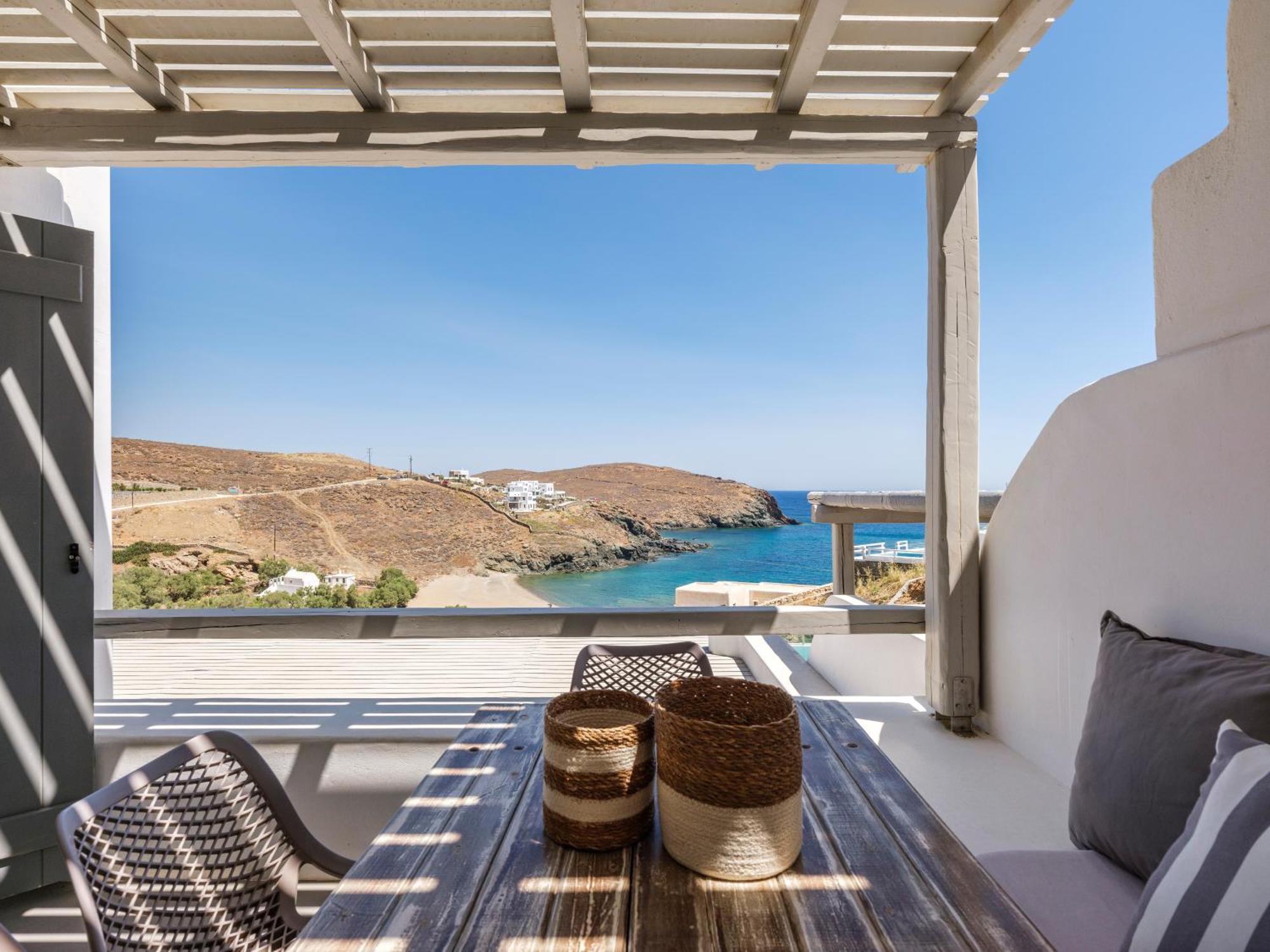 Sea Rock & Sky Private Mykonos Residence Merchia Beach 외부 사진