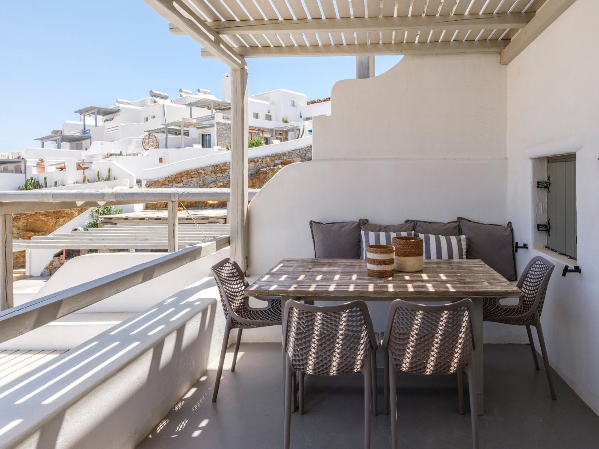 Sea Rock & Sky Private Mykonos Residence Merchia Beach 외부 사진