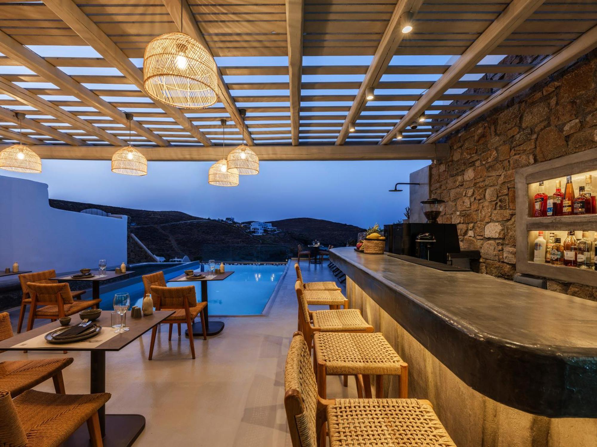 Sea Rock & Sky Private Mykonos Residence Merchia Beach 외부 사진