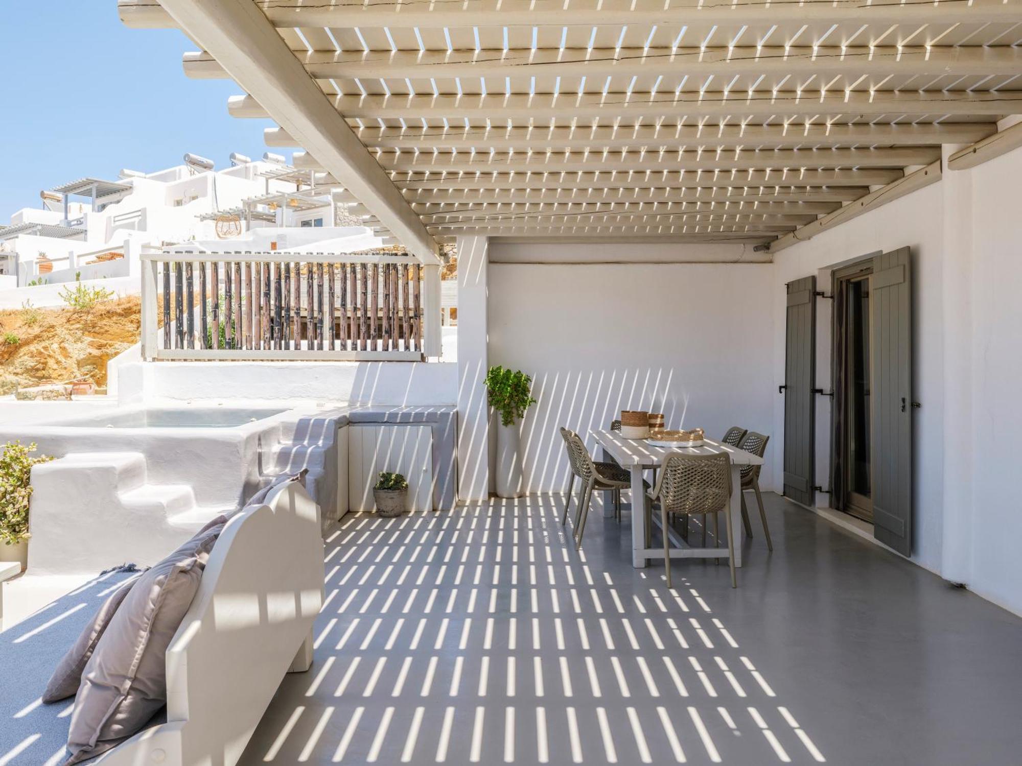 Sea Rock & Sky Private Mykonos Residence Merchia Beach 외부 사진