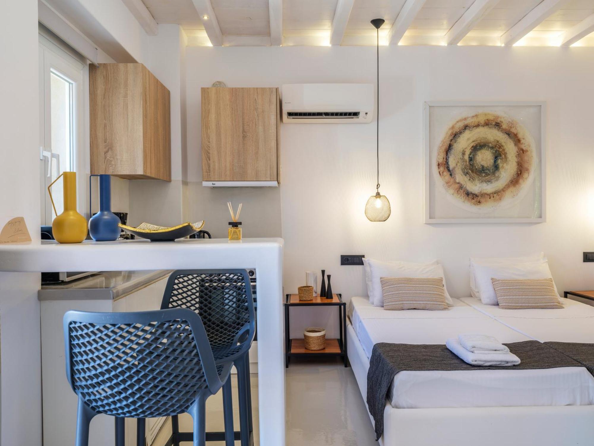 Sea Rock & Sky Private Mykonos Residence Merchia Beach 외부 사진