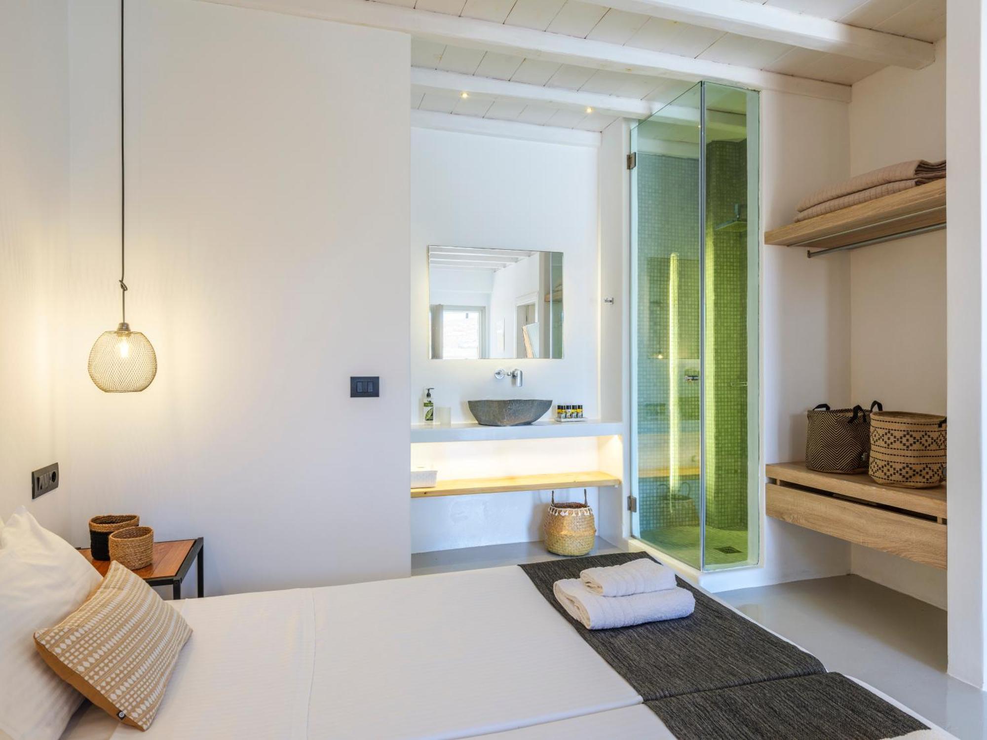 Sea Rock & Sky Private Mykonos Residence Merchia Beach 외부 사진