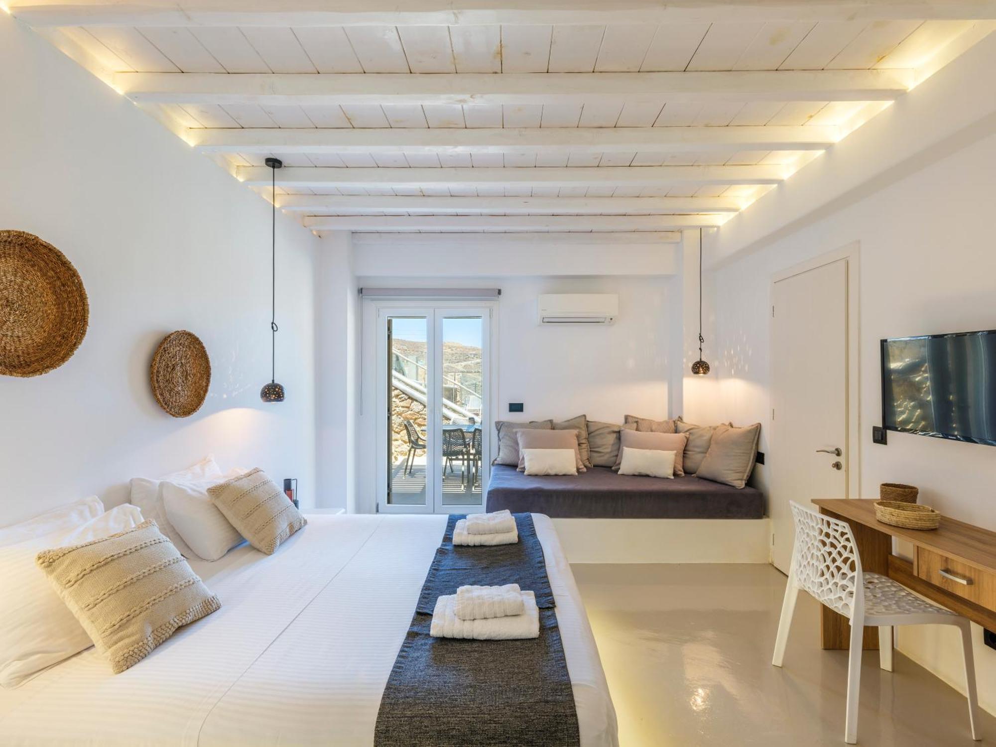 Sea Rock & Sky Private Mykonos Residence Merchia Beach 외부 사진